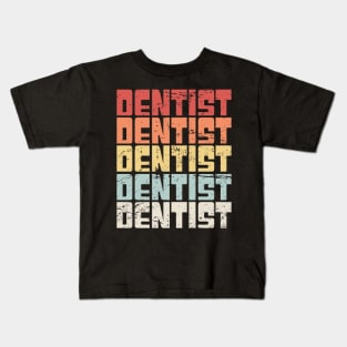 Retro Vintage 70s DENTIST Kids T-Shirt